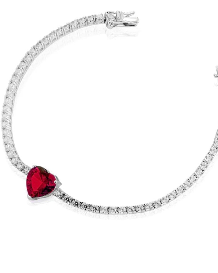 LE SCRITTE BRACCIALE TENNIS CON CUORE