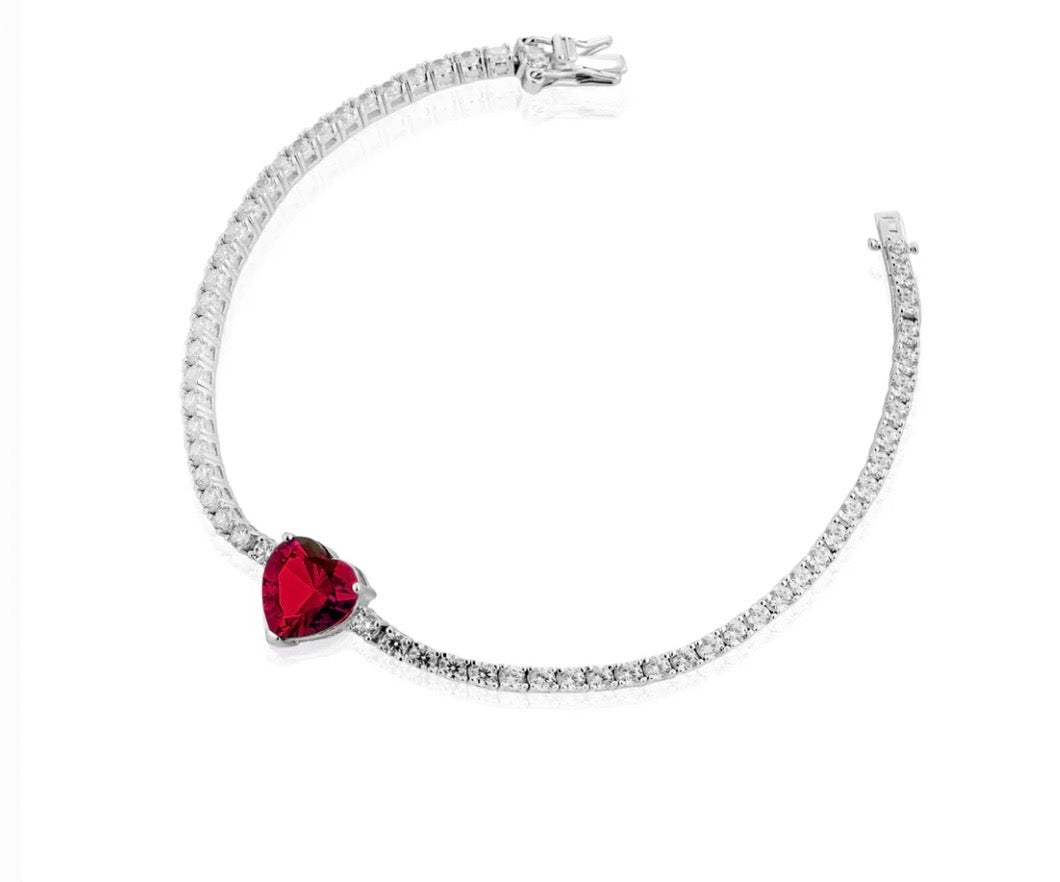 LE SCRITTE BRACCIALE TENNIS CON CUORE