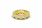 ANELLO VERETTA CON CUORI ZIRCONATI